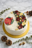 Festive Foliage Plaque Sugar Topper