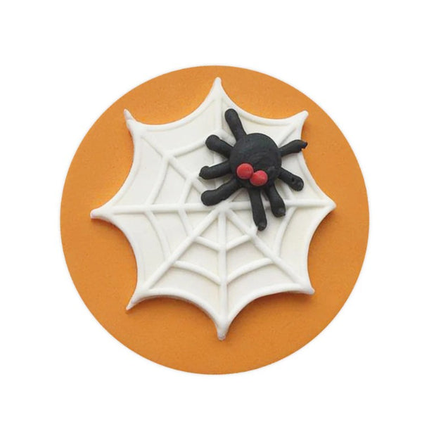 Spooky Spider and Web Sugar Plaque