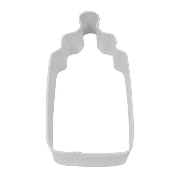 Baby's Bottle Poly-Resin Coated Cookie Cutter White