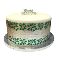 Cake Frills Holly Print with Plain Centre Assortment