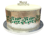 Cake Frills Plain Print with Holly Centre Assortment