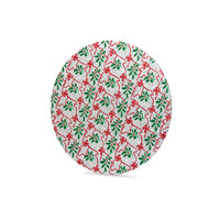 Individually Wrapped Holly Print Round Boards Assortment 10in