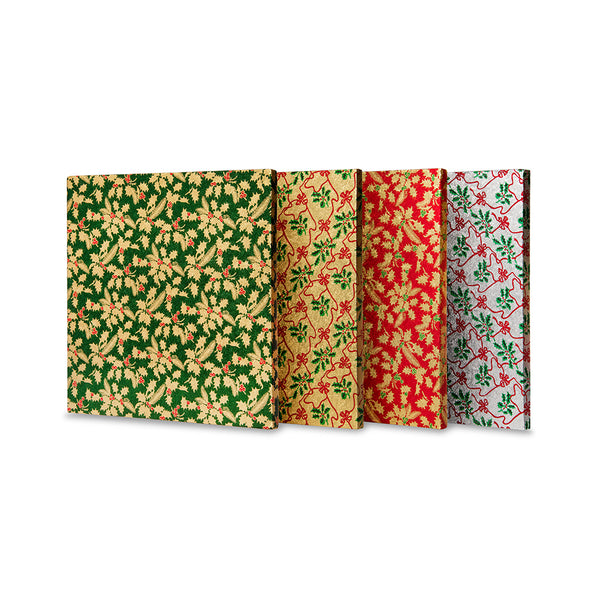 Individually Wrapped Assorted Holly Print Square Drums Assortment 10in