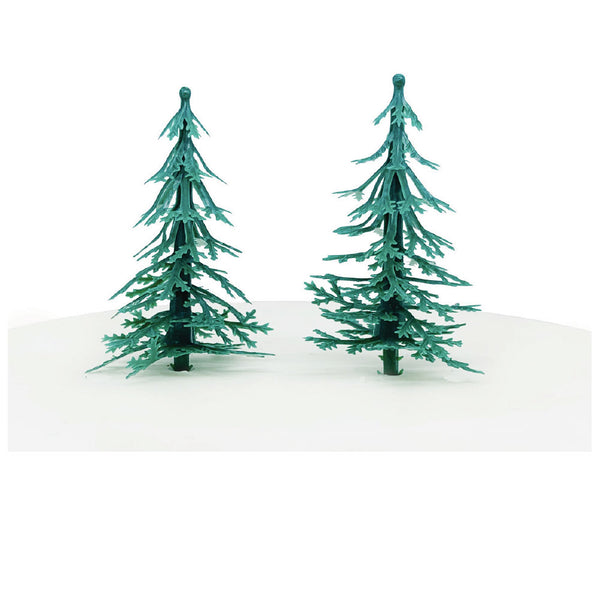 Fir Trees Plastic Cake Topper Picks