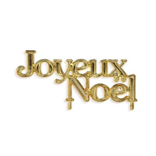 Joyeux Noël Motto Cake Topper Gold