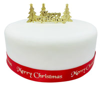 A Golden Christmas Cake Decorating Kit