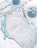 Blue On Your Christening Lunch Napkins 3 ply Foil Stamped