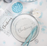 Blue On Your Christening Paper Dinner Plates