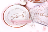 Pink On Your Christening Paper Dinner Plates