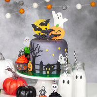 Halloween Vampire Bats Black Sugar Toppers