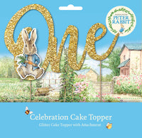 Beatrix Potter™ Peter Rabbit™ 1st Birthday One Glitter Cake Topper with Attachment