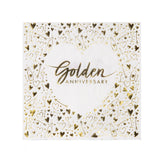 Golden Anniversary Lunch Napkins 3 ply Foil Stamped