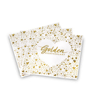 Golden Anniversary Lunch Napkins 3 ply Foil Stamped