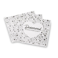 Diamond Anniversary Lunch Napkins 3 ply Foil Stamped