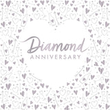 Diamond Anniversary Lunch Napkins 3 ply Foil Stamped