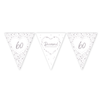 Diamond Anniversary Paper Flag Bunting Foil Stamped