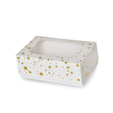 Gold Star Cupcake Box for 6 Cupcakes Foil