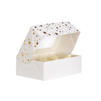 Gold Star Cupcake Box for 6 Cupcakes Foil