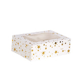 Gold Star Cupcake Box for 6 Cupcakes Foil