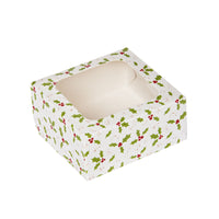 Holly Square Treat Boxes with Window