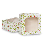 Holly Square Treat Boxes with Window