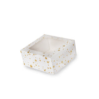 Gold Star Square Treat Boxes with Window Foil