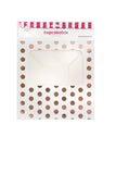 Rose Gold Polka Dot Cupcake Box for 6 Cupcakes Foil