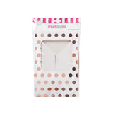 Rose Gold Polka Dot Square Treat Boxes with Window Foil