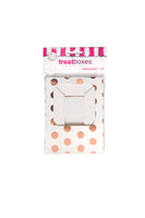 Rose Gold Polka Dot Small Square Treat Boxes with Window Foil