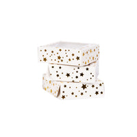 Gold Star Small Square Treat Boxes with Window Foil