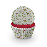 Holly Print Cupcake Cases