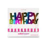 Rainbow Happy Birthday Cake Topper Foil