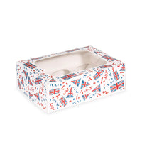 Union Jack Cupcake Box for 6 Cupcakes