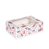 Union Jack Cupcake Box for 6 Cupcakes