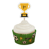 Football Cupcake Toppers Foil