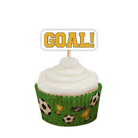 Football Cupcake Toppers Foil