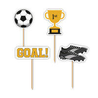 Football Cupcake Toppers Foil