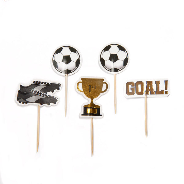 Football Cupcake Toppers Foil