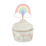 Pastel Rainbow Cupcake Toppers