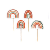 Neutral Rainbow Cupcake Toppers