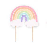 Pastel Rainbow Cake Topper