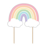 Pastel Rainbow Cake Topper