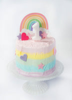 Pastel Rainbow Cake Topper