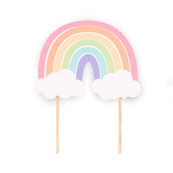 Pastel Rainbow Cake Topper