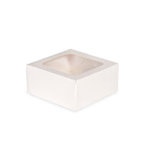 White Square Treat Boxes with Window