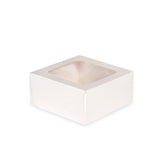 White Square Treat Boxes with Window