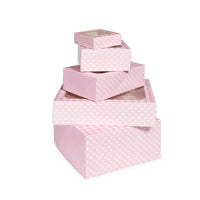 Pink Gingham Small Square Treat Boxes with Window