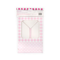 Pink Gingham Square Treat Boxes with Window