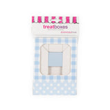 Blue Gingham Small Square Treat Boxes with Window