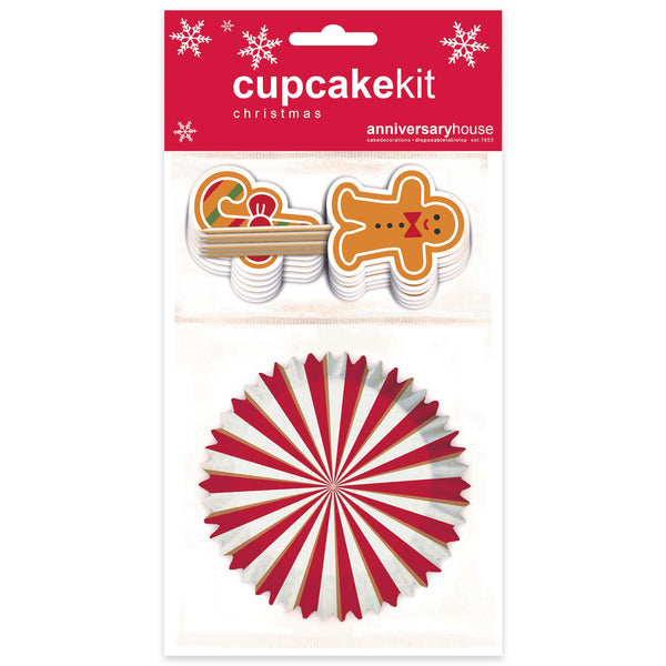 Gingerbread Swirl Cupcake Kit Poly-Bagged